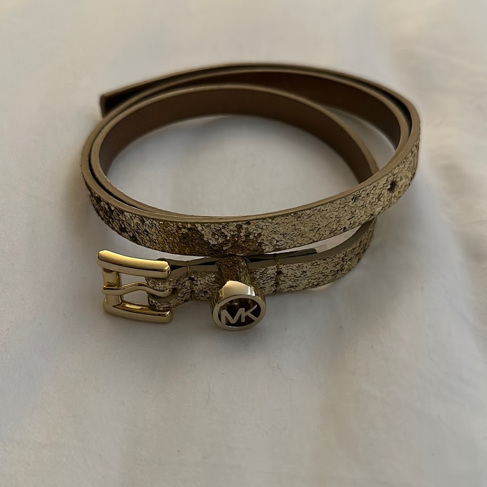 NWOT - Gold sparkle Michael Kors mini belt